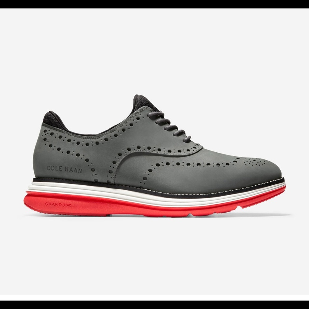 *Never Worn* Cole Haan OriginalGrand Ultra Wingtip Oxfords. Sz 11.5, grey suede.